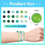 DUQGUHO St Patricks Day Beads for Jewelry Making, 8mm Green Glass Beads for Bracelet, Green Bead for Beaded Plants Necklace Crafts DIY 360PCS - color: 5-Green