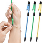 CraftyCrocodile Set of 3 Bracelet Helper Tool - Fastener Tool for Bracelet, Necklace, Jewelry, Watch - Сlip, Clasp Helper - Easy to Put on Yourself, Portable, Made of Metal, Blue, Emerald, Gold - color: Blue, Emerald, Gold