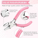 Mudder 2 Pieces Jewelry Making Tool Bail Making Pliers 6 in 1 Jewelry Wire Bending Pliers for Beading Looping Shaping Wire DIY Crafts(Pink) - color: Pink
