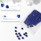 Raicegs 100pcs 6mm Lapis Lazuli Beads Natural Gemstone Beads Round Loose Beads for Jewelry Making DIY Bracelets Necklace - color: Lapis Lazuli, size: 6mm Round