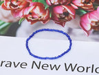 Round Glass Beads Penta Angel 2200Pcs 2mm Mini Craft Loose Spacer Pony Beads for Earring Bracelets Necklace Waist Beads Jewelry Making (Royal Blue) - color: Royal Blue