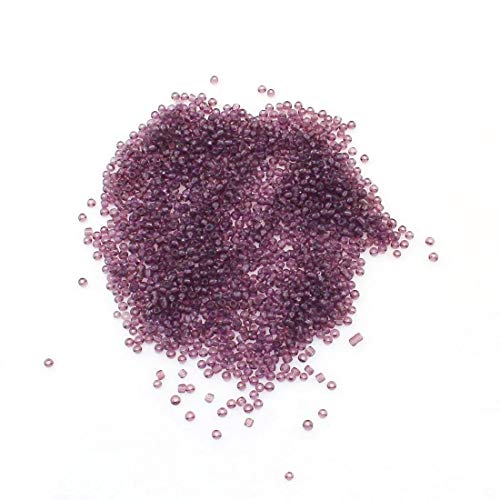 Perlin Glass Seed Beads 2mm 11/0 Round Mini Small Pony Beads 6500pcs for Making Earrings Bracelets Pendants Waist Jewelry DIY Handmade Transparent Color Kit (Amethyst) - color: Amethyst