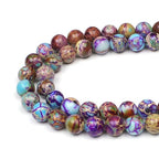 MJDCB 6mm Purple Blue Imperial Jasper Gemstone Beads Round Loose Stone Bead for Jewelry Making Bracelets Necklaces - color: Purple Blue Imperial Jasper, size: 6mm