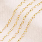 Jabogrii 5 Meters Gold Stainless Steel Jewelry Making Chain Spool Craft Heart Chain Bulk for Jewelry Making - color: Hollow Heart Gold