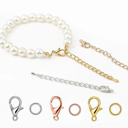 BOYIVI 6 Colors 1020PCS Jewelry Making Accessories Set with 120PCS Lobster Claw Clasp & 900PCS Open Jump Rings for DIY Bracelet Necklaces