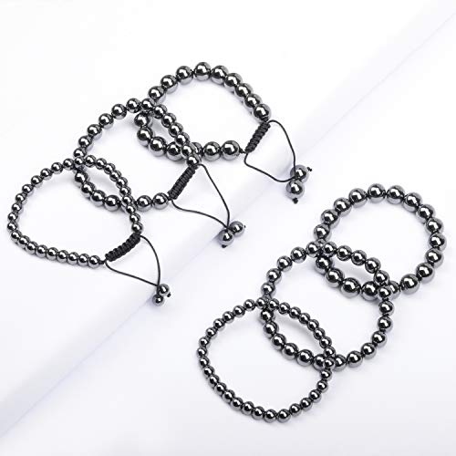 AD Beads Natural Gemstone Round Loose Beads 15" for Bracelet Necklace Earrings Jwelery Making Crafts DIY (4mm, Black Hematite) - color: Black Hematite, size: 4mm