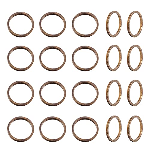 FASHEWELRY 100Pcs Brass Round Linking Rings 10mm Antique Bronze Circle Open Bezel Connectors Charms for Dangle Beading Hoop Jewelry Making - color: Antique Bronze, size: 10mm