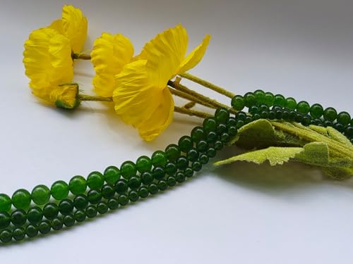 Stone Beads 6mm 140pcs Green Chalcedony Beads Round Loose Gemstones Beads for Bracelet Necklace Jewelry Making (6mm, 60634 Green Chalcedony) - color: Green Chalcedony Beads, size: 6mm