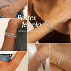Gold Bracelets Set for Women Stack, Chunky Thick Bracelets Stack for Women Trendy, Simple Dainty Thin Gold Plated Cuff Stackable Bracelets With Beaded Cuban Paperclip Snake Rope Bangle Hand Chain Jewelry - style: Style 03-silver