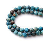 6mm 60pcs DIY Natural Blue Pattern Agate Stone Beads Round Healing Crystal Gemstone Loose Beads for Jewelry Making Handmade Bracelet Necklace - color: Blue Pattern Agate, size: 6mm