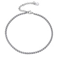U7 Women Girls Barefoot Jewelry 18K Gold or Rose Gold Stainless Steel Heart/Rope/Figaro/Cuban Chain Anklet Foot Bracelet, 25-30 CM Long - color: Stainless Steel-3mm-Wheat Chain