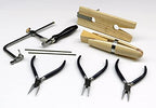 JTS Jewelry Making Tools Kit Hand Tools for Design and Repair Set Includes Bench Pin with Clamp - Saw Frame - 2dz Blades - Ring Clamp - 3 Basic Pliers