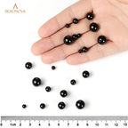 BEADNOVA 4mm Black Onyx Gemstone Round Loose Beads for Jewelry Making (90-92pcs) - color: 01) Black Onyx Agate Round Beads, size: 4mm