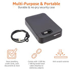 Amazon Basics Portable Security Case Lock Box Safe with Combination Lock for Documents, Valuables, Personal Items, Dorm Room, Home, Large, Black - size: Large