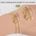 OHINGLT Double Lobster Claw Clasps Necklace Extender Silver and Gold, Double End Design Necklace Clasps and Closures, Bracelet Connector Suitable for Jewelry Making (8PCS | Silver & Gold) - color: 8PCS | Silver & Gold