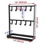 LXZ 1 PC Tabletop Hook Rack – Jewelry Stand Holder – Black Hangers for Necklaces Keys Brace laces Ear Rings - color: Black