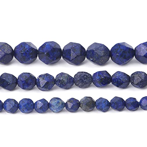 BEADIA Faceted Natural Lapis Lazuli Stone Round Beads 8mm 36cm/Strand for Jewelry Making - color: Lapis Lazuli, size: 8mm
