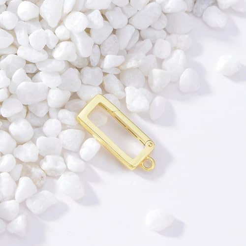 14K Gold Jewelry Clasp Necklace Extender Clasp Bracelet Extension Connector for DIY Necklace Bracelet Anklet Jewelry Making (Style 2) - size: Style 2-Yellow