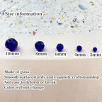 Crystal Glass Beads 50 Pieces 10mm Round Faceted Glass Spacer Beads for Jewelry Making Bracelet Earring Necklace DIY Craft Supplies(Deep Blue) - color: Deep Blue, size: 10mm