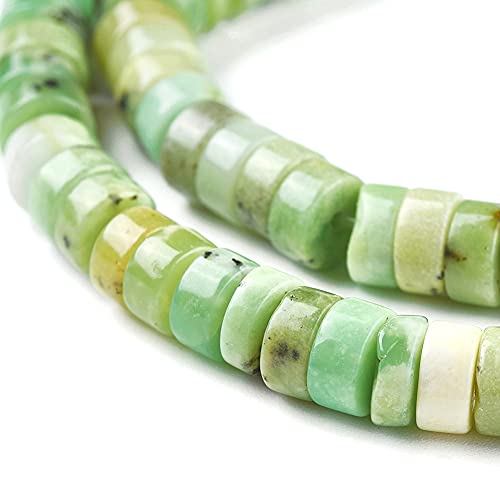 Cheriswelry 2 Strand 6mm Green Natural Australia Jade Stone Beads Rondelle Gemstone Loose Spacer Abacus Beads Charms for DIY Craft Earring Bracelet Necklace Jewelry Making 136pcs/strand - color: Green Natural Australia Jade