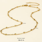 Cadikez 24PCS Gold Satellite Chain Necklace Bulk, 2mm 18inch 18K Gold PVD Plated Stainless Steel Finished Beaded Cable Link Chains for Necklace Jewelry Making - color: 2.0mm Gold Color