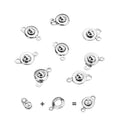 PH PandaHall 10 Sets 304 Stainless Steel Snap Button Clasps Ball & Socket Snap Clasps Fastener Clasp for Necklace Bracelet DIY Craft - color: Stainless Steel Color