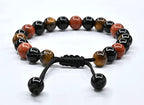 Amazing Gemstone Anti Bullying Manifestation Bracelets - Black Obsidian Tiger Eye Red Jasper Bracelet Set for Healing Calming Anxiety Stress Relief Gifts Pulseras Para Hombres Mujer (Adjustable) - color: Bullying Support