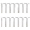 Shapenty 200PCS Mini Metal Wire Eyepins Beading Small Open Eye Head Pins Needles Bulk for DIY Craft Bead Earring Pendant Necklace Bracelet Jewelry Charm Finding Making (28mm/1.1Inch, Silver) - color: Silver, size: 28 mm