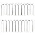 Shapenty 200PCS Mini Metal Wire Eyepins Beading Small Open Eye Head Pins Needles Bulk for DIY Craft Bead Earring Pendant Necklace Bracelet Jewelry Charm Finding Making (28mm/1.1Inch, Silver) - color: Silver, size: 28 mm