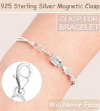 Dailyacc 925 Silver Lobster Magnetic Necklace Clasps and Closures Safety Sterling Silver with 14K Gold Jewelry Converters for Bracelets Chain Extender - color: 8PCS 4Gold 4Silver