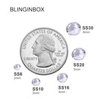 Blinginbox 50000pcs Flatback Rhinestones,Silver Backing Resin Non Hotfix Rhinestones Large Quantity Wholesale for Crafts Creative Design,Clothes,Makeup,Nail Art (2mm=0.08",Crystal - color: Clear, size: 2mm=0.08"