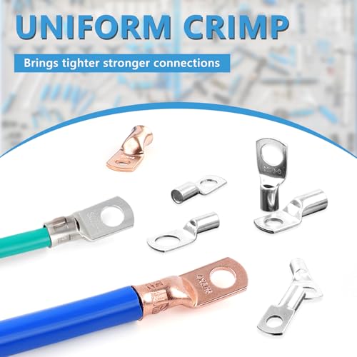 Newdeli Battery Cable Lug Crimper Tool Professional Battery Terminal Crimper 10-1/0 AWG Quick Change Cable Lug Crimping Tool for Battery Cable Ends Lugs - style: Battery Cable Crimper Pro