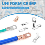Newdeli Battery Cable Lug Crimper Tool Professional Battery Terminal Crimper 10-1/0 AWG Quick Change Cable Lug Crimping Tool for Battery Cable Ends Lugs - style: Battery Cable Crimper Pro