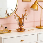 Gold Antler Jewelry Organizer Stand Display Earring Organizer Necklace Holder Stand Rack Jewelry Tower Metal Jewelry Stand Wedding Earring, Necklace Ring Jewelry Tree Home Decoration Gift for Woman - style: Antler