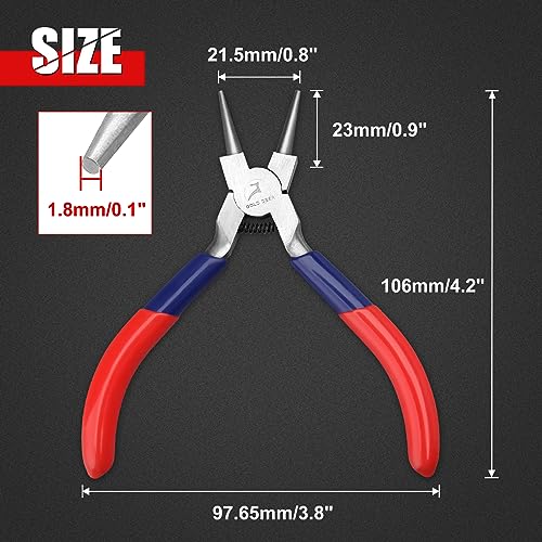 Round Nose Pliers Wire Jewelry Making Tools Micro Round Pliers With Spring For Jewelry Repair Wire Wrapping Beading And Crafts - style: Round Nose Pliers