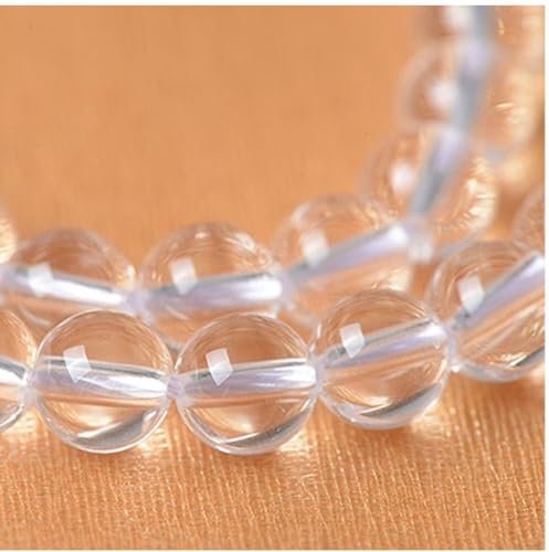 70pcs Adabele Lab Created Clear Crystal White Quartz Gemstone 10mm Round Beads Gem Stone Spacer for DIY Craft Jewelry Making GS17-10 - color: Clear Crystal Quartz (Lab Created), size: 10mm (70pcs/2 strands)