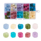 Craftdady 200pcs Natural Stone Beads 7-8mm Smooth Cube Gemstone Loose Beads Mixed Square Healing Crystal Spacer Beads for Bracelets Necklaces Jewelry Making Hole: 0.9mm - color: Mixed Color, Cube