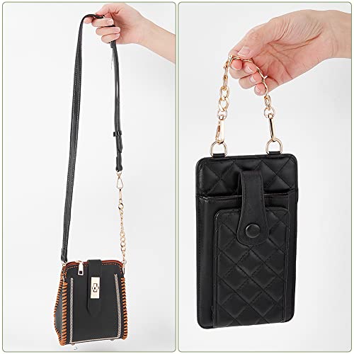 PH PandaHall Purse Extender, 2 Pack 7.8 Inch Golden Aluminum Bag Flat Chain Strap with Alloy Swivel Clasps Handbag Chain Straps Metal Bag Strap Replacement Purse Clutches Handles - color: Golden, size: 7.8 Inch