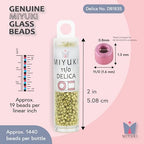 Miyuki Delica Seed Beads – Size 11/0 (1.6 mm), DB1835, Duracoat Galvanized Zest, 7.2 g, Approx. 1440 Beads, Made in Japan - color: DB1835 - Duracoat Galvanized Zest