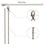 Lemonkey 24 Pack Necklace Chains Bulk,Bronze Plated DIY Cable Link Chains for Jewelry Making 16 Inches - color: Bronze, size: 16inch