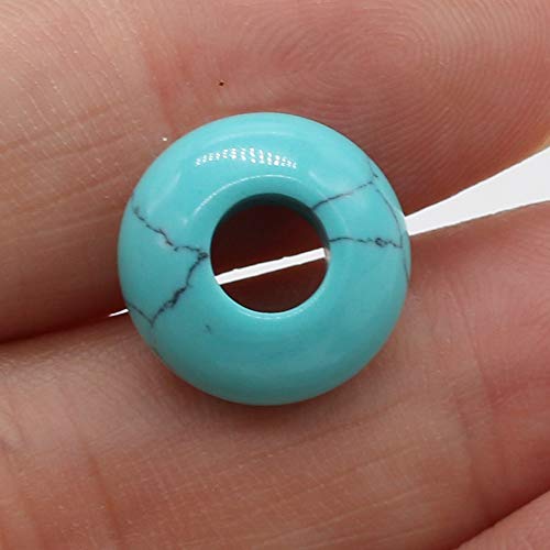 QSLLER Natural Semi-Precious Stone Large Hole Loose Beads Abacus Shape Fashionable Opal Amethyst Unakite Rose Quartz Charm Beads for Making Necklace Bracelet - color: 5x10mm
