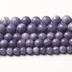 10mm 38pcs Natural Purple Angelite Stone Beads Lavender Gemstone Round Loose Beads for Jewelry Making DIY Bracelet Necklace Earrings - color: Purple Angelite Stone Beads, size: 10mm