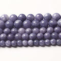 8mm 90pcs Natural Purple Angelite Stone Beads Lavender Gemstone Round Loose Beads for Jewelry Making DIY Bracelet Necklace Earrings 32" 2 Strands - color: Purple Angelite Stone Beads, size: 8mm(2 strands)