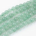 60Pcs Natural Green Aventurine Beads 6mm Round Gemstone Beads Smooth Stone Loose Bead for DIY Bracelets Necklace Earrings Jewelry Making - color: Natural Green Aventurine, size: 6mm
