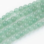60Pcs Natural Green Aventurine Beads 6mm Round Gemstone Beads Smooth Stone Loose Bead for DIY Bracelets Necklace Earrings Jewelry Making - color: Natural Green Aventurine, size: 6mm