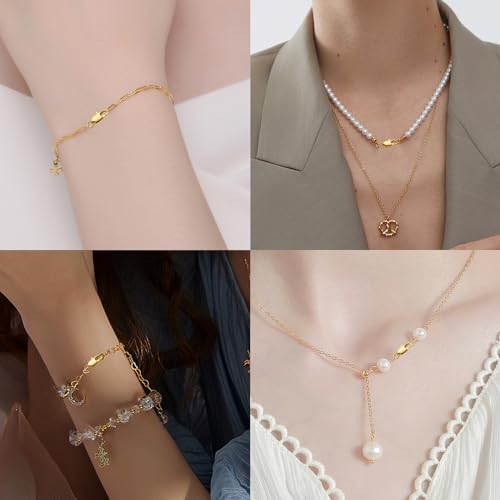 10Pcs 18k Gold Lobster Clasps for Jewelry Making - Lobster Claw Clasp Filled with Closed Jump, Jewelry Clasp, Bracelet Clasps and Closures, Lobster Claw Clasps with Jump Rings for DIY Necklace Bracele