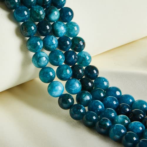 100pcs 8mm Apatite Beads Natural Gemstone Beads Round Loose Beads for Crafting and Jewelry Making - color: Apatite, size: 8mm