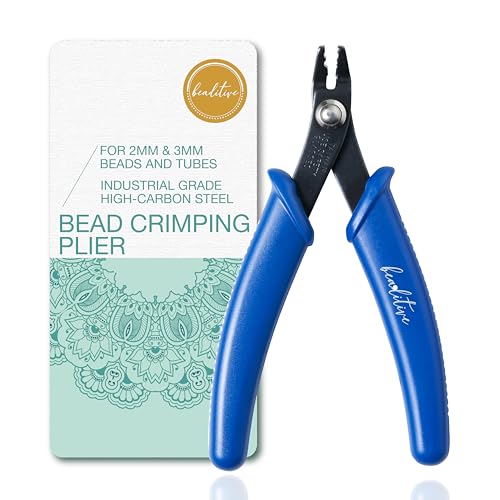 Beaditive Bead Crimping Plier for 2mm & 3mm Beads and Tubes | 5-Inch (Blue) - color: Blue