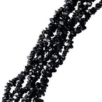 LAIDANLA Black Obsidian 400pcs Natural Chip Stone Beads 5-8mm Healing Crystal Irregular Gemstones Drilled DIY Loose Rocks Bead Crystal for Bracelet Earrings Necklace Jewelry Making Crafting - color: K-Black Obsidian