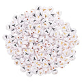HARFINGTON 200 Pcs 4x7mm Acrylic Letter Beads, Round White Alphabet Beads Letter Y, Alphabet Spacer Beads for Jewelry Making Bracelets Necklaces - style: Letter Y